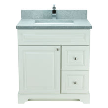 Load image into Gallery viewer, 30" Antique White Damian Vanity with Concrete Leather Quartz