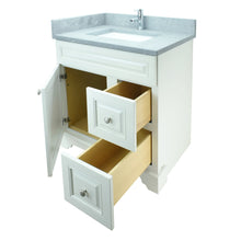 Load image into Gallery viewer, 30" Antique White Damian Vanity with Concrete Leather Quartz