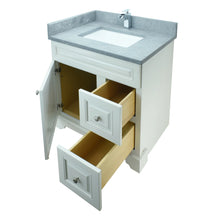 Load image into Gallery viewer, 30" Antique White Damian Vanity with Concrete Leather Quartz