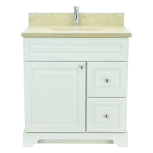 Load image into Gallery viewer, 36" Antique White Damian Vanity with Royal Brown Quartz