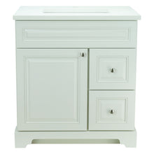 Load image into Gallery viewer, 36" Antique White Damian Vanity with Silk White Quartz