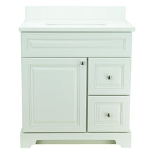 Load image into Gallery viewer, 36" Antique White Damian Vanity with Silk White Quartz