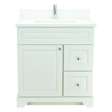 Load image into Gallery viewer, 36" Antique White Damian Vanity with Silk White Quartz