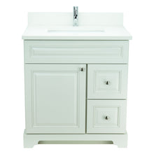 Load image into Gallery viewer, 36" Antique White Damian Vanity with Silk White Quartz