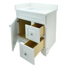 Load image into Gallery viewer, 36" Antique White Damian Vanity with Silk White Quartz