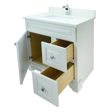 Load image into Gallery viewer, 36" Antique White Damian Vanity with Silk White Quartz