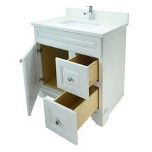 Load image into Gallery viewer, 36" Antique White Damian Vanity with Silk White Quartz