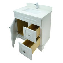 Load image into Gallery viewer, 36" Antique White Damian Vanity with Silk White Quartz