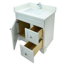 Load image into Gallery viewer, 36" Antique White Damian Vanity with Silk White Quartz