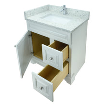Load image into Gallery viewer, 36" Antique White Damian Vanity with Milky Way Quartz