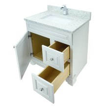 Load image into Gallery viewer, 24" Antique White Damian Vanity with Topaz Quartz