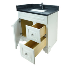 Load image into Gallery viewer, 24&quot; Antique White Damian Vanity with Moonlight Black Quartz