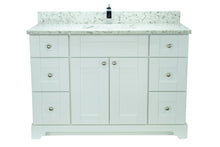 Load image into Gallery viewer, 42" White Damian Vanity with Milky Way Quartz