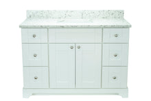 Load image into Gallery viewer, 42" White Damian Vanity with Milky Way Quartz