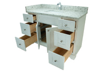Load image into Gallery viewer, 42" White Damian Vanity with Milky Way Quartz