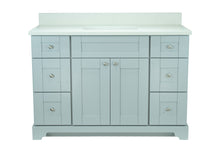 Load image into Gallery viewer, 42" Grey Damian Vanity with Silk White Quartz