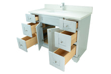 Load image into Gallery viewer, 42" Grey Damian Vanity with Silk White Quartz