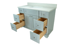 Load image into Gallery viewer, 42" Grey Damian Vanity with Silk White Quartz
