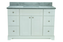 Load image into Gallery viewer, 42" White Damian Vanity with Concrete Leather Quartz