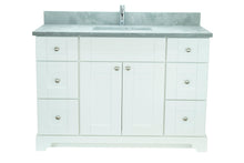 Load image into Gallery viewer, 42" White Damian Vanity with Concrete Leather Quartz