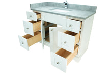 Load image into Gallery viewer, 42" White Damian Vanity with Concrete Leather Quartz