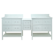 Load image into Gallery viewer, 74&quot; White Gemma Vanity with Carrera Quartz
