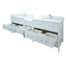 Load image into Gallery viewer, 74" White Gemma Vanity with Carrera Quartz