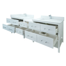 Load image into Gallery viewer, 74" White Gemma Vanity with Carrera Quartz