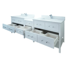 Load image into Gallery viewer, 74" White Gemma Vanity with Carrera Quartz