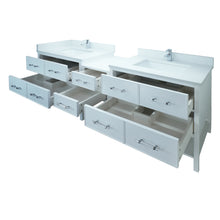 Load image into Gallery viewer, 86" White Gemma Vanity with Carrera Quartz