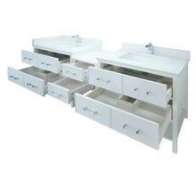 Load image into Gallery viewer, 74" White Gemma Vanity with Carrera Quartz