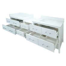 Load image into Gallery viewer, 74" White Gemma Vanity with Carrera Quartz
