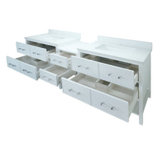 Load image into Gallery viewer, 86" White Gemma Vanity with Carrera Quartz