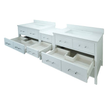 Load image into Gallery viewer, 86" White Gemma Vanity with Carrera Quartz