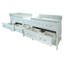 Load image into Gallery viewer, 62" White Gemma Vanity with Topaz Quartz