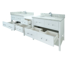 Load image into Gallery viewer, 62" White Gemma Vanity with Topaz Quartz