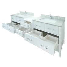 Load image into Gallery viewer, 62" White Gemma Vanity with Topaz Quartz