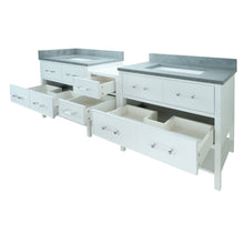 Load image into Gallery viewer, 74" White Gemma Vanity with Concrete Leather Quartz