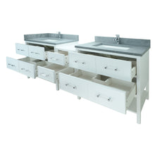 Load image into Gallery viewer, 74" White Gemma Vanity with Concrete Leather Quartz