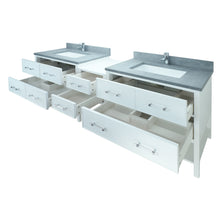 Load image into Gallery viewer, 74" White Gemma Vanity with Concrete Leather Quartz