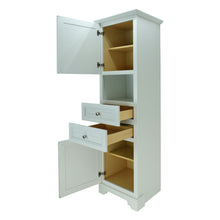 Load image into Gallery viewer, Antique White Damian Linen Cabinet