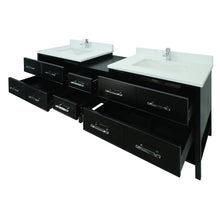 Load image into Gallery viewer, 74" Black Gemma Vanity with Carrera Quartz