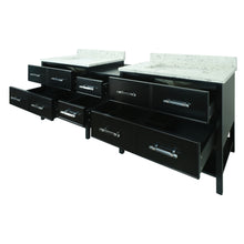 Load image into Gallery viewer, 74" Black Gemma Vanity with Milky Way Quartz
