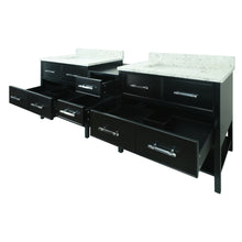 Load image into Gallery viewer, 86" Black Gemma Vanity with Milky Way Quartz