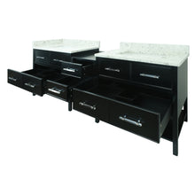 Load image into Gallery viewer, 74" Black Gemma Vanity with Milky Way Quartz