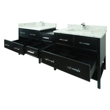 Load image into Gallery viewer, 74" Black Gemma Vanity with Milky Way Quartz