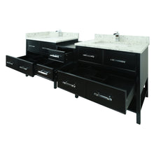 Load image into Gallery viewer, 74" Black Gemma Vanity with Milky Way Quartz