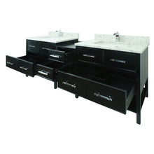 Load image into Gallery viewer, 74" Black Gemma Vanity with Milky Way Quartz