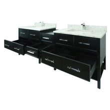 Load image into Gallery viewer, 74" Black Gemma Vanity with Milky Way Quartz