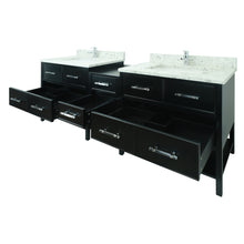 Load image into Gallery viewer, 74" Black Gemma Vanity with Milky Way Quartz